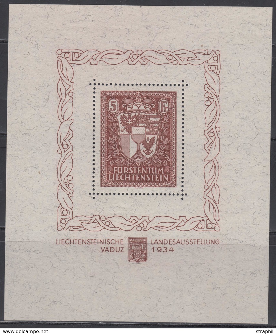 ** N°1 - Vaduz 1934 - TB - Blocks & Sheetlets & Panes