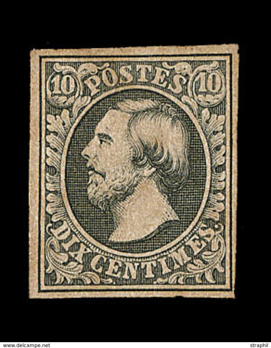 * N°1 - 10c Gris Noir - TB - 1852 Willem III