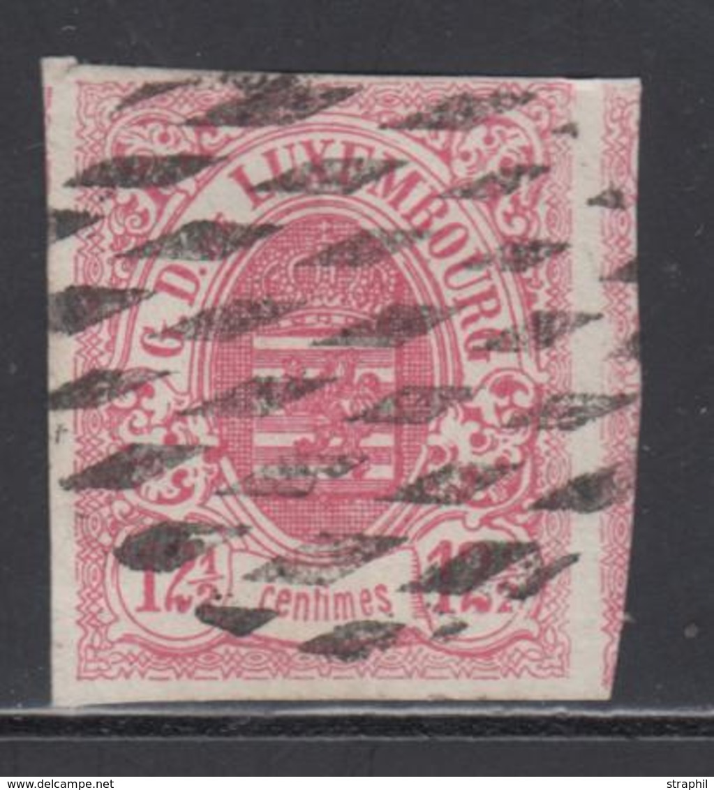 O N°7 - 12½ C Rose - Obl Rare - TB - 1852 Willem III