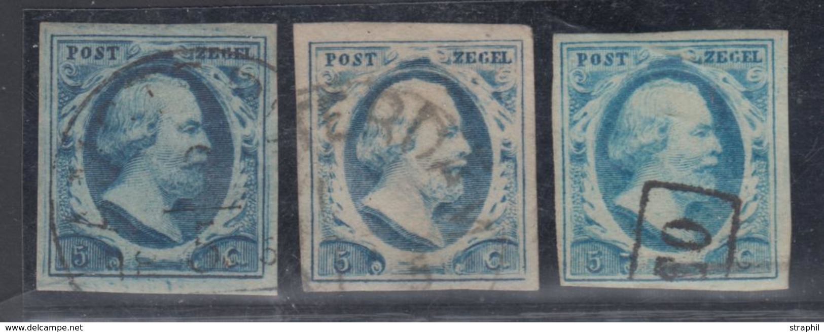 O N°1 (x3) = 3 Nuances - Belles Marges - Obl. Variées - TB - Unused Stamps