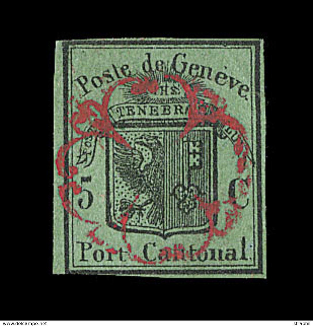 O N°7 (N°3A) - Grand Aigle - Margé - TF - Signé CALVES - TB - 1843-1852 Federal & Cantonal Stamps