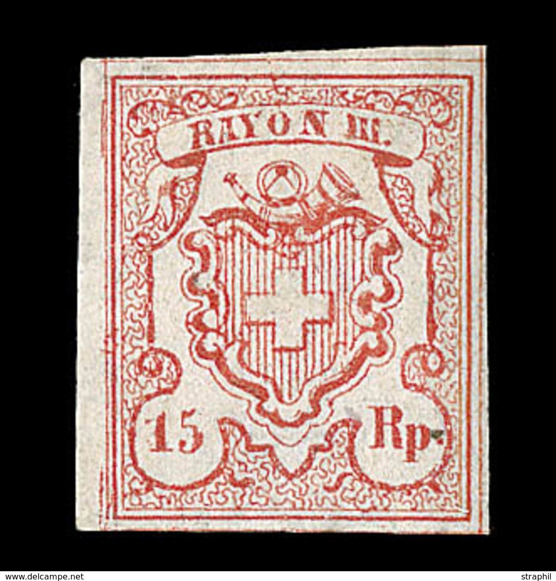 * N°18 - 15Rp Rouge - Type I - Signé - TB - 1843-1852 Timbres Cantonaux Et  Fédéraux