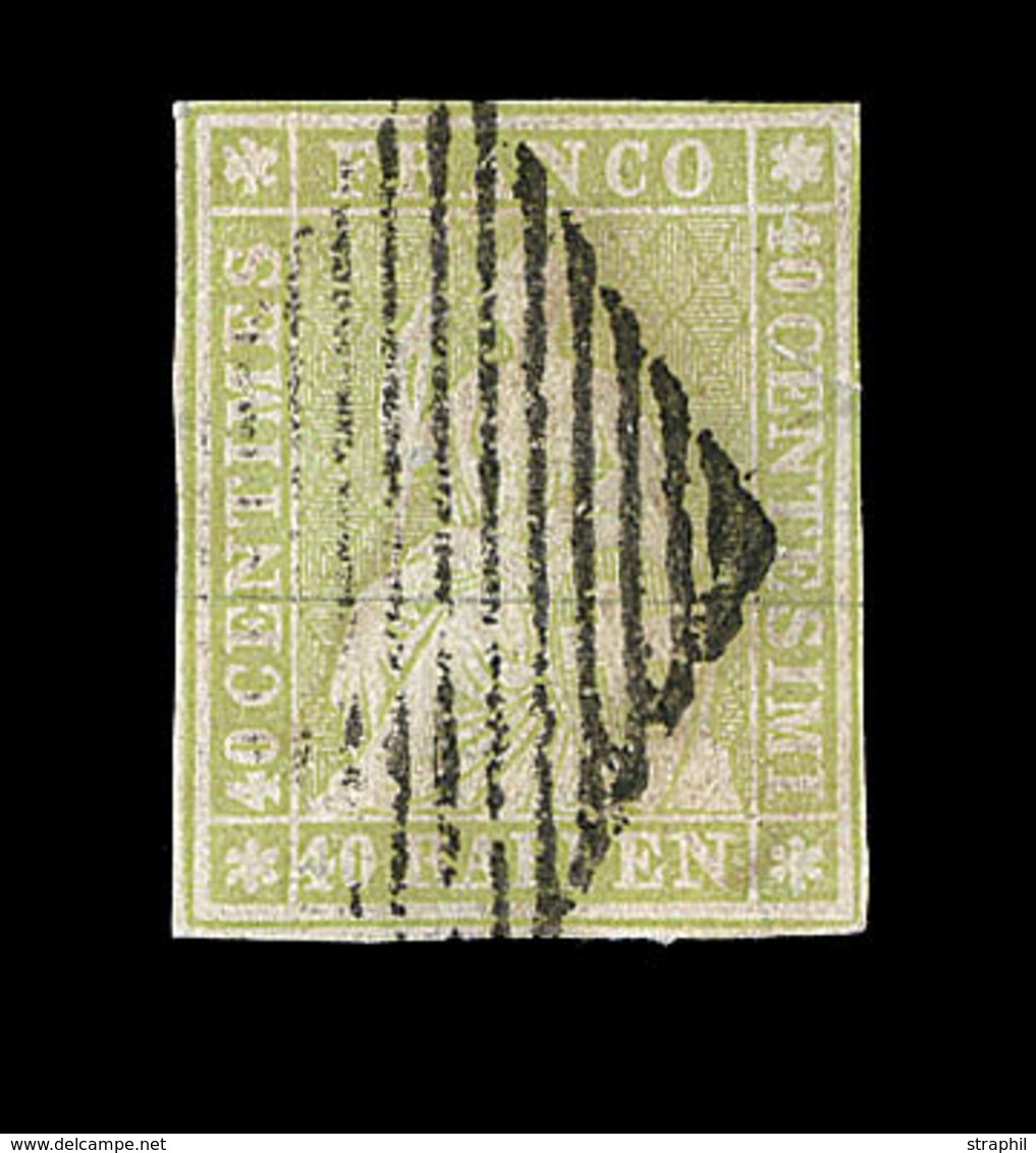 O N°26Aa - 40r Vert Souffre - TB - 1843-1852 Federale & Kantonnale Postzegels
