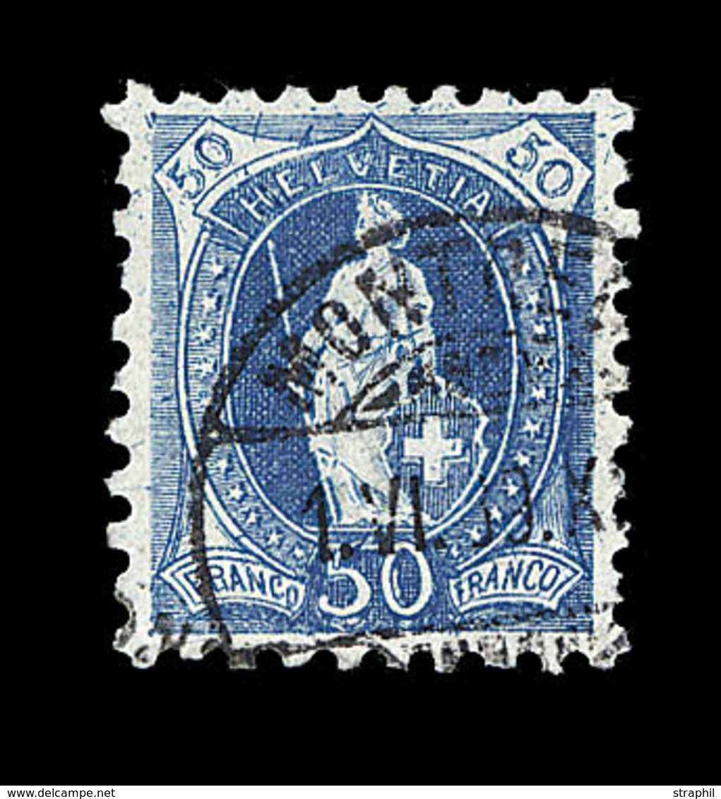 O N°70B (N°84) - 50c Bleu - TB Centrage - TB - 1843-1852 Kantonalmarken Und Bundesmarken