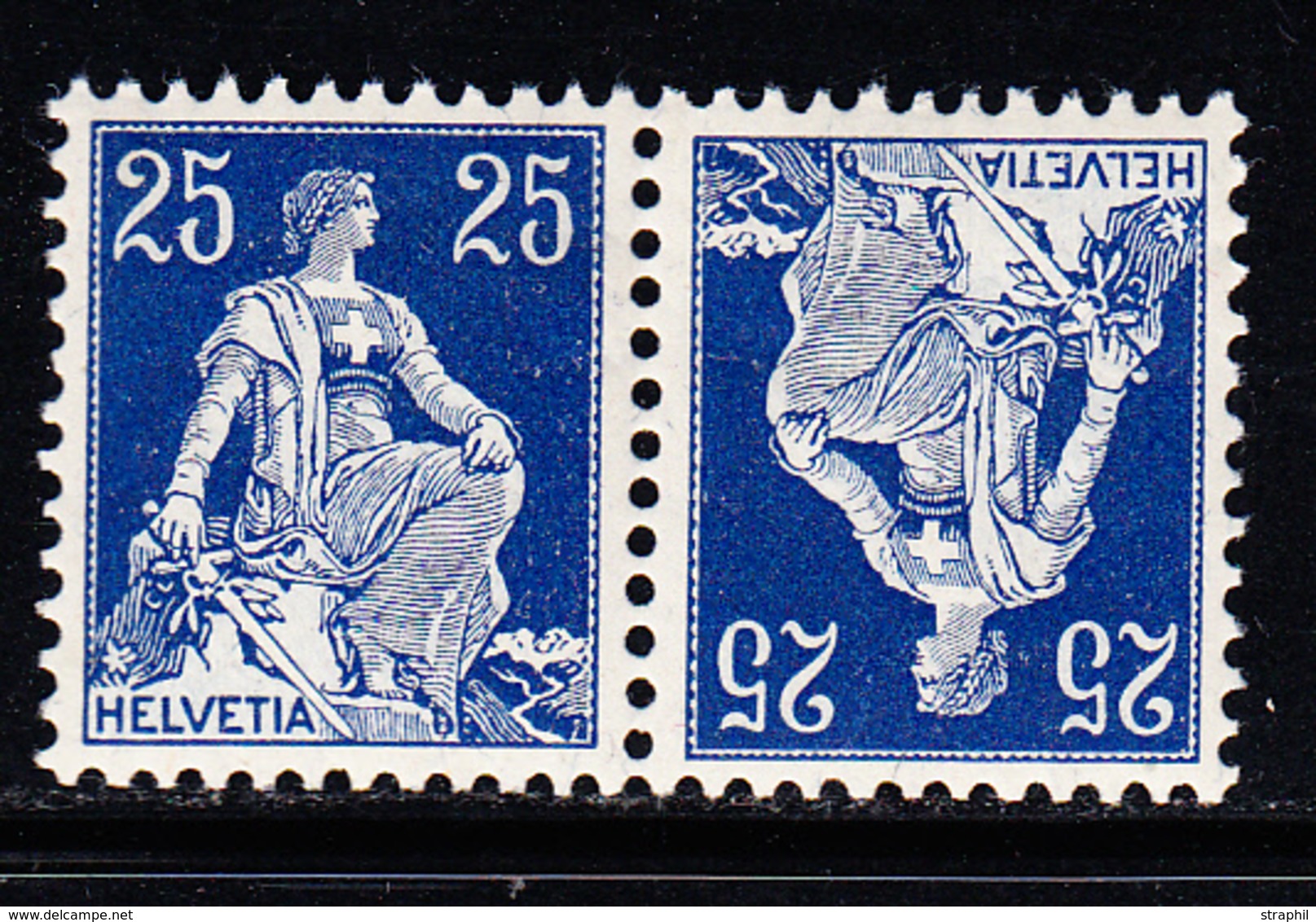 ** N°120a - 25c Bleu - Tête Bêche - TB - Used Stamps