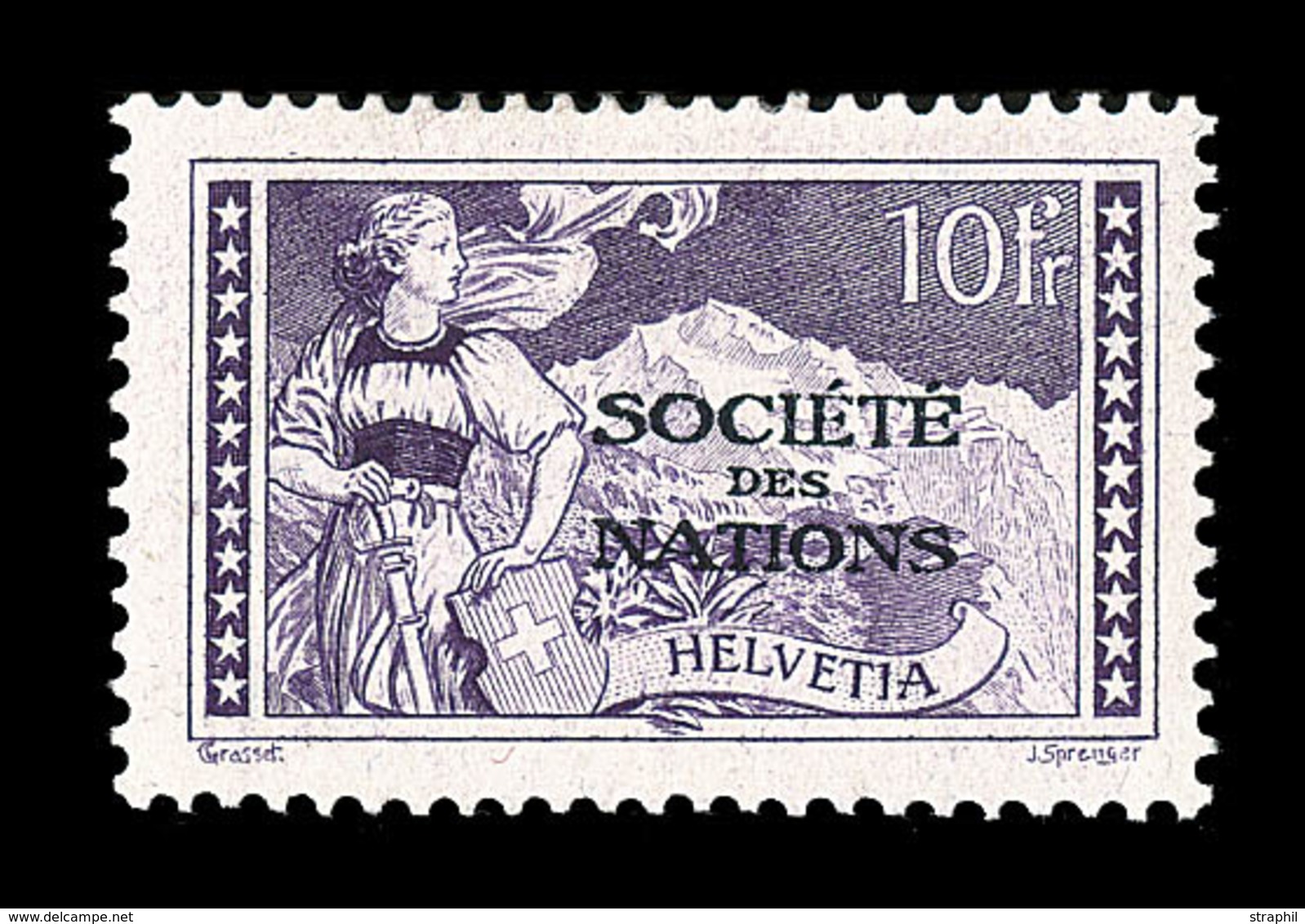 * N°31 - 10F Violet - TB - Service