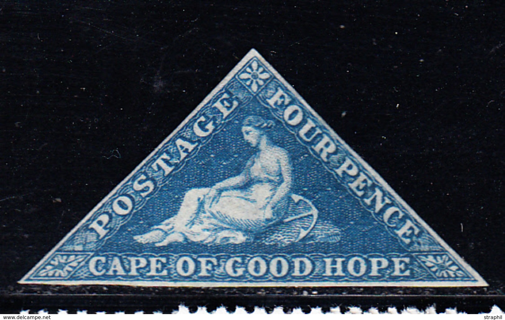* N°4 - 4p Bleu - Signé Pavoille -TB - Cape Of Good Hope (1853-1904)