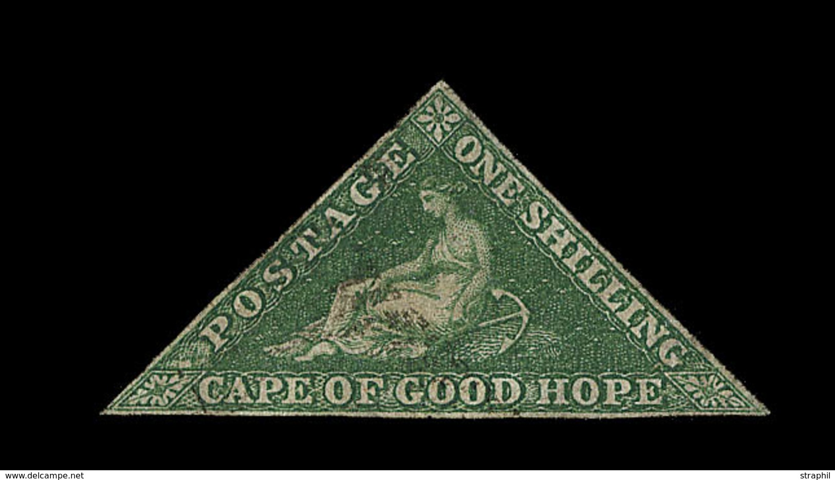 O N°6 - 1s Vert Foncé - TB - Kaap De Goede Hoop (1853-1904)