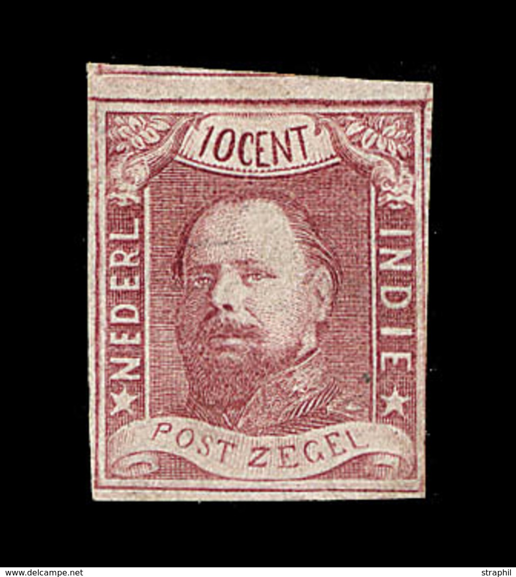 * N°1 - 10c Brun Rouge - Filet Voisin - TB - Niederländisch-Indien