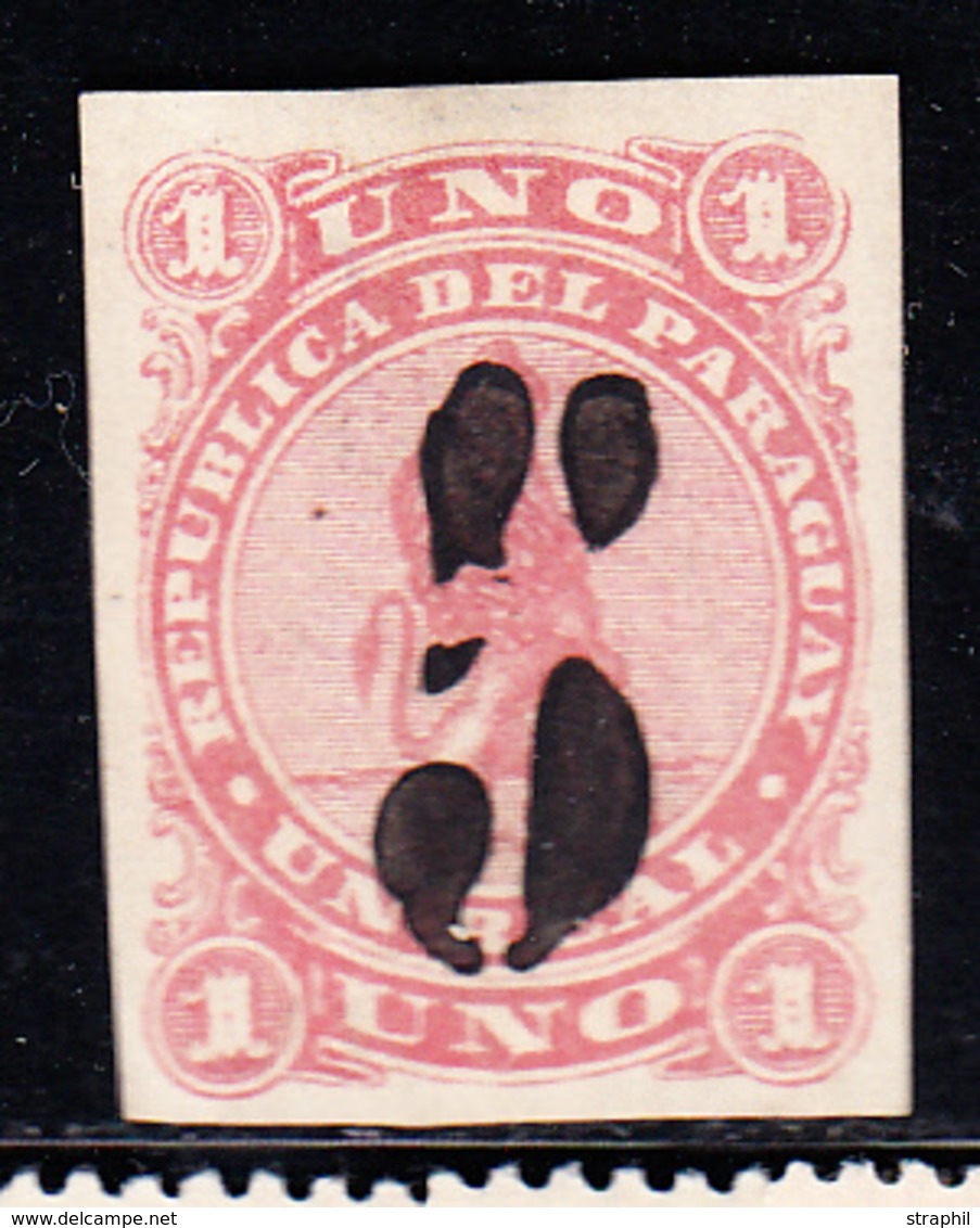 (*) N°4 - 5 S/1c Rose -TB - Paraguay