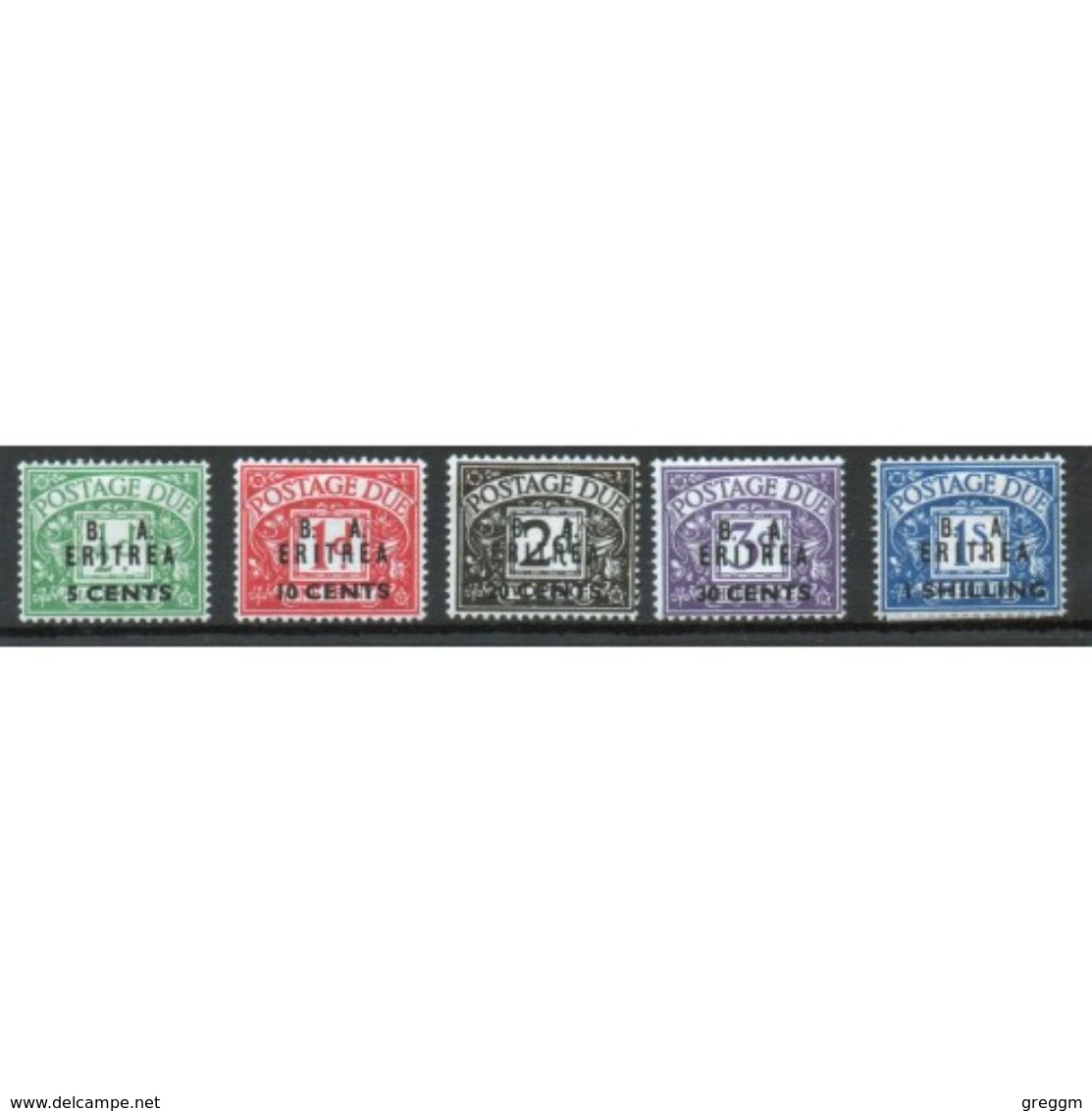 British Administration Eritrea Postage Due Set Of Stamps. - Eritrea