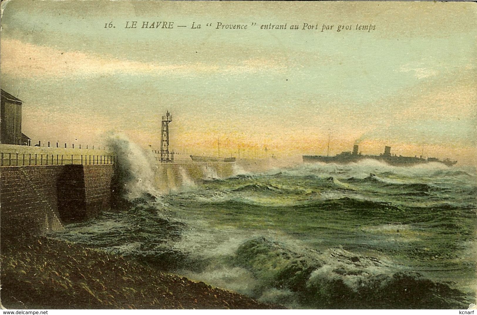 CP De LE HAVRE " La PROVENCE Entrant Au Port Par Gros Temps " Cachets Ste ADRESSE POSTE BELGE-BELGISCHE POST 1916 - Marques D'armées