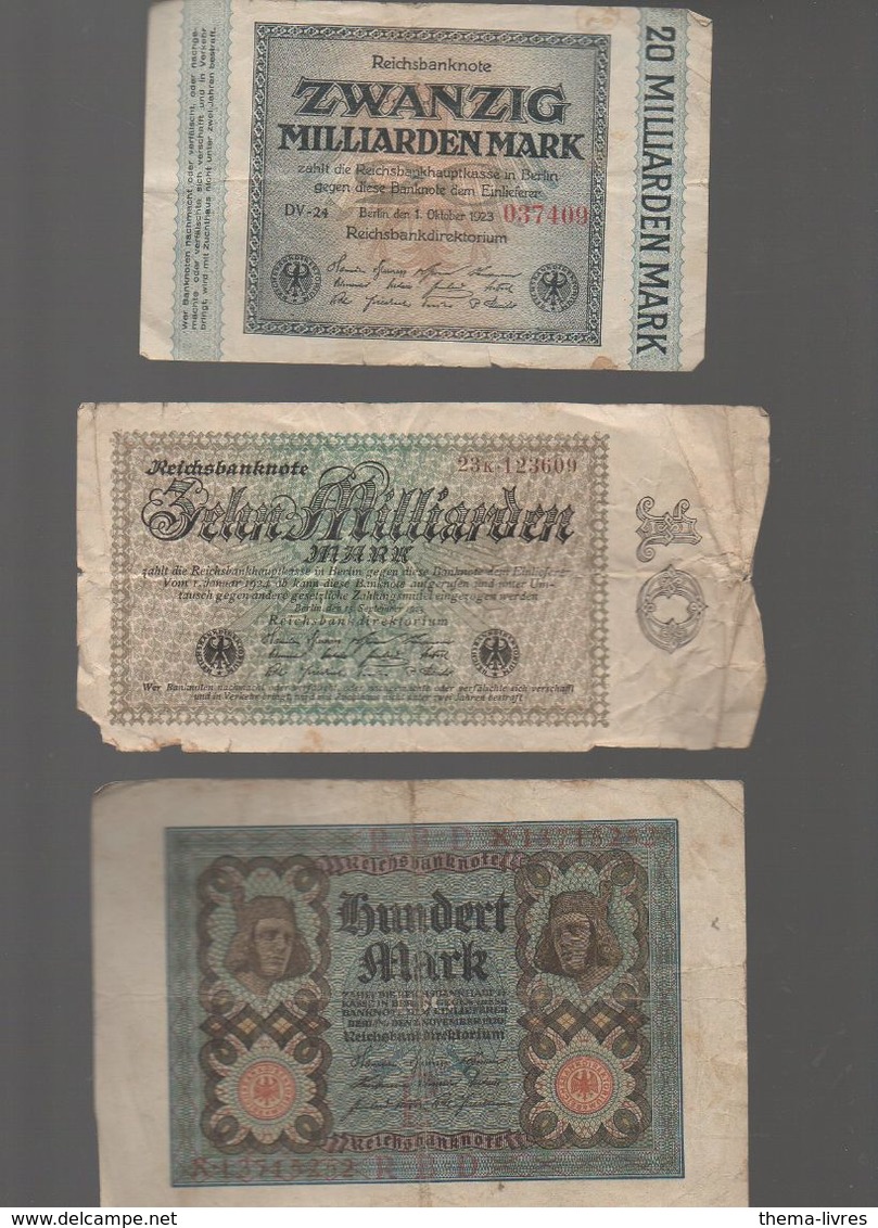 Lot De 7 Billets époque De La Grande Inflation ALLEMAGNE Années 30  (PPP8152) - Lots & Kiloware - Banknotes