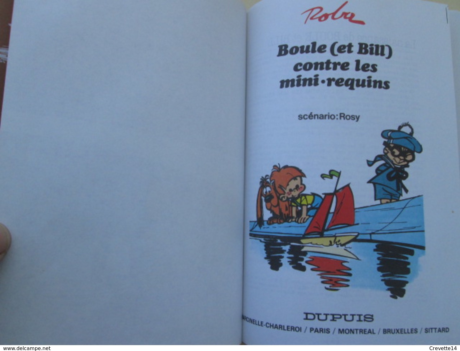 BD2006    Cartonné Format A5 , ROBA / BOULE ET BILL CONTRE LES MINI REQUINS , Coté 8 Euros Au Dernier BDM - Boule Et Bill