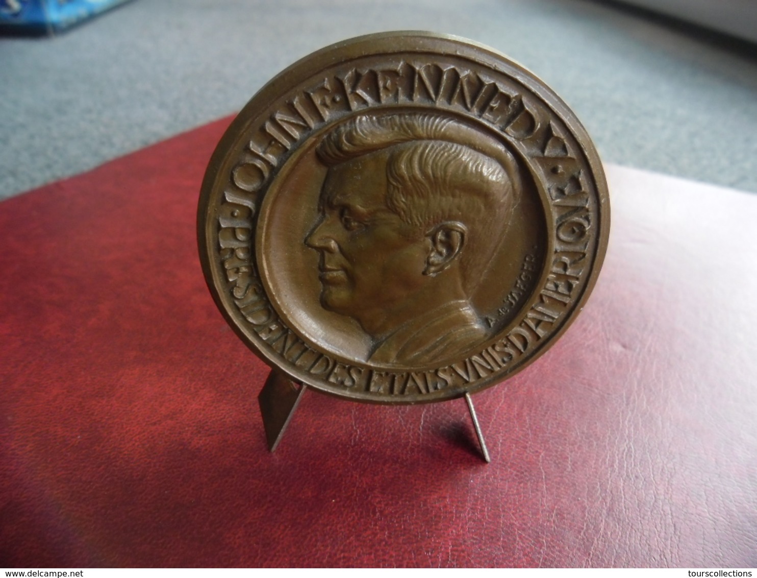 Médaille JFK USA United States Président John Fitzgerald Kennedy 68mm Medal 1970 ! Monnaie De Paris - Other & Unclassified