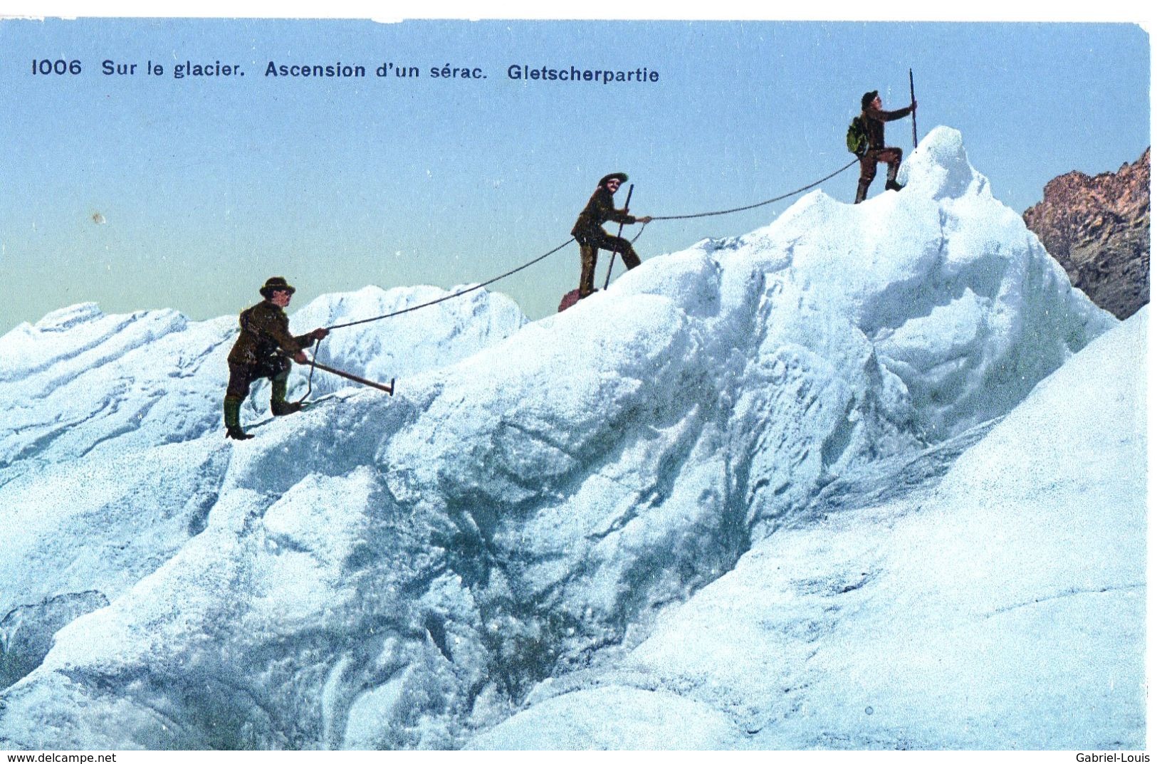 Sur Le Glacier. Ascension D'un Sérac. Gletschpartie - Alpinisme - Suisse - Schweiz - Alpinisme