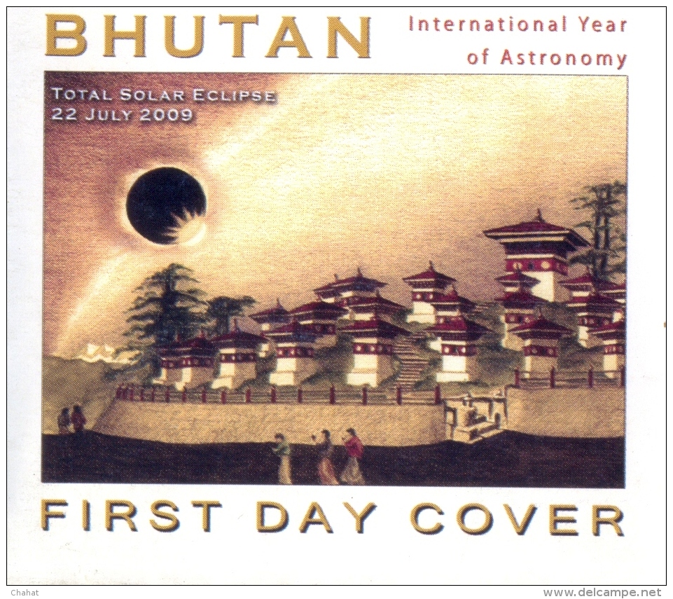 GEOGRAPHY-TOTAL SOLAR ECLIPSE-FDC-BHUTAN-2009-ABHTC-6 - Geography