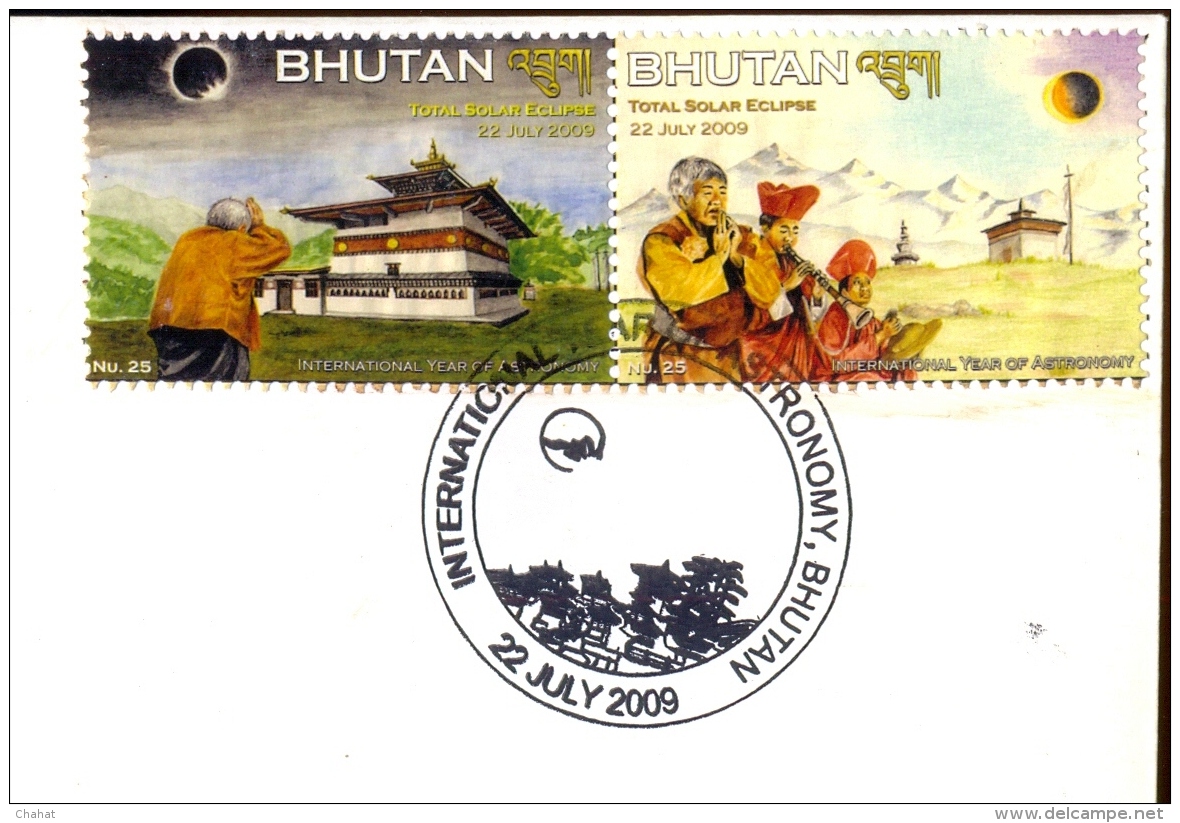 GEOGRAPHY-TOTAL SOLAR ECLIPSE-FDC-BHUTAN-2009-ABHTC-6 - Geography