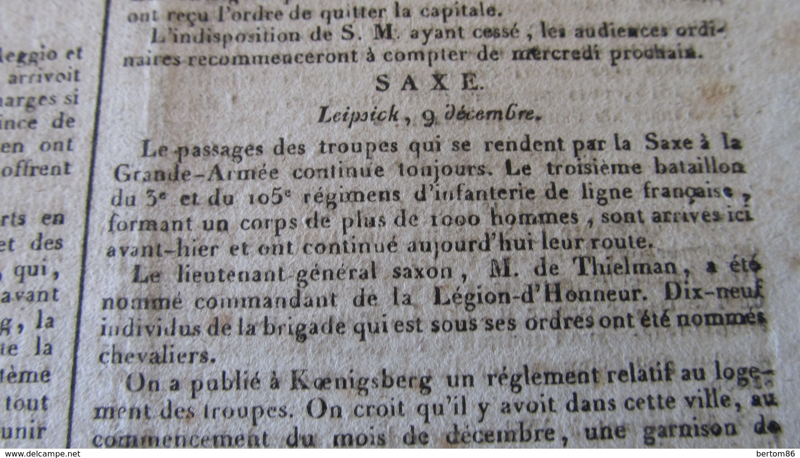 NAPOLEON - CAMPAGNE DE RUSSIE - LA GRANDE ARMEE - LA RUSSIE / LA POLOGNE - 1812 ( JOURNAL DE L'EMPIRE ) - 1800 - 1849