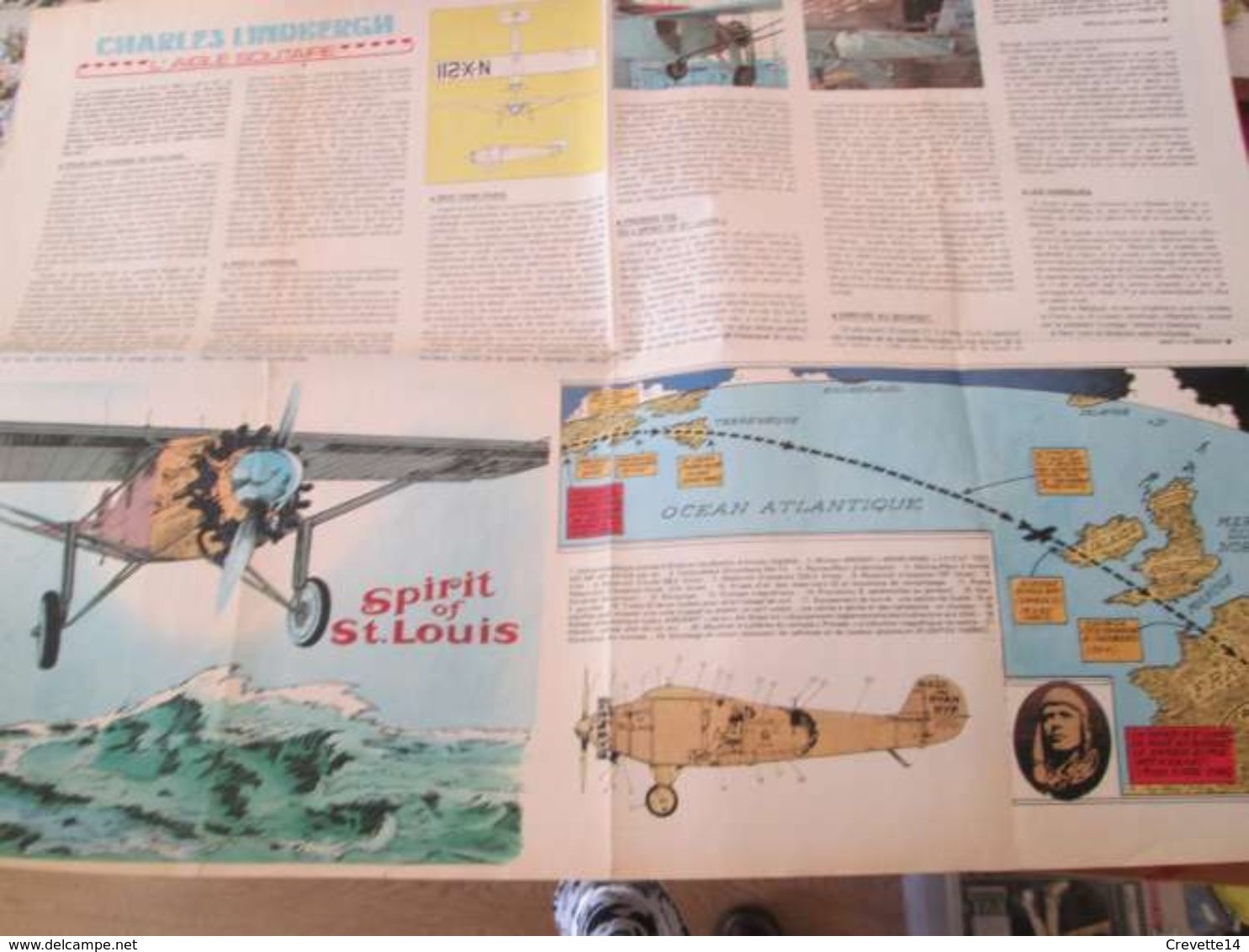 POSTER DE LA REVUE SPIROU N°2042 De 1977 / LE SPIRIT OF SAINT-LOUIS CHARLES LINDBERGH , En Très Bon état - Spirou Magazine