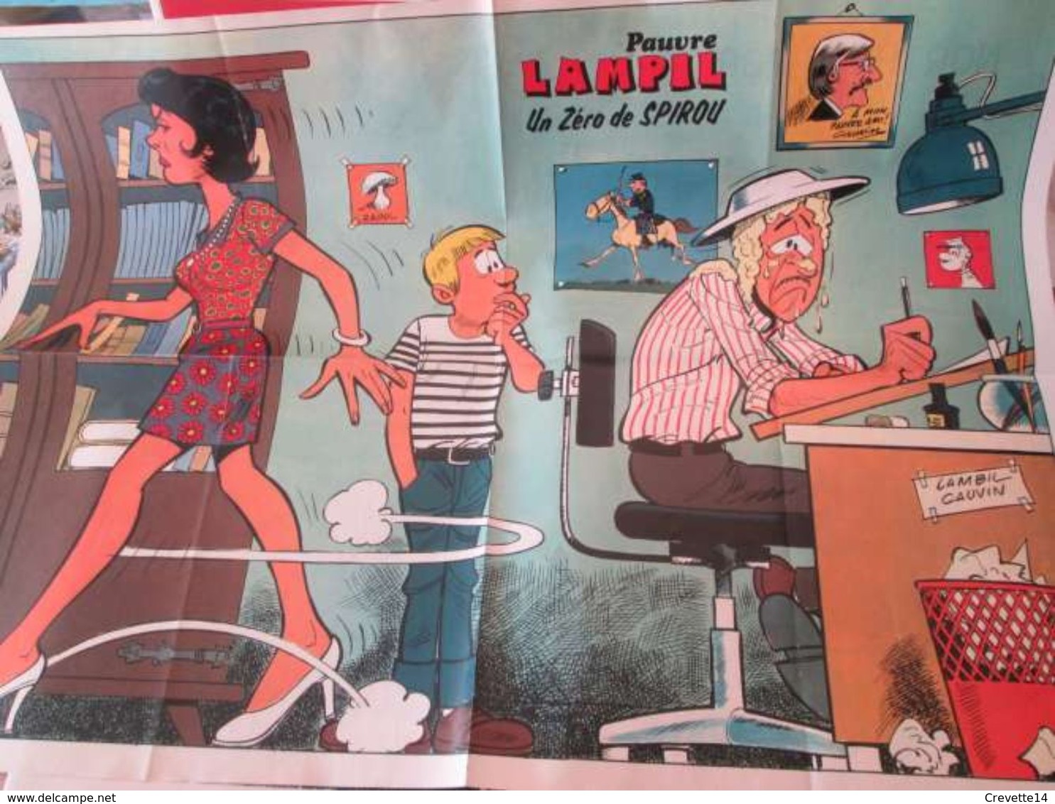 POSTER DE LA REVUE SPIROU N°1992 De 1976 / PAUVRE LAMPIL + T-38 TALON , En Très Bon état - Spirou Magazine