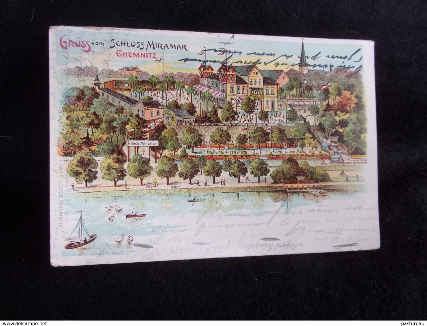 Allemagne .Gruss Vom Schloss Miramar  Chemnitz .Voir 2 Scans . - Otros & Sin Clasificación