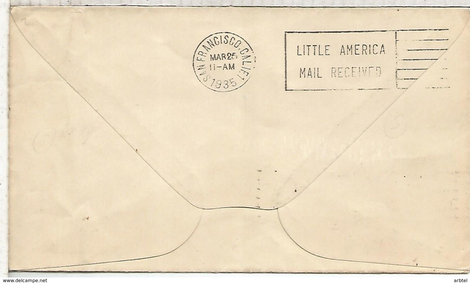 ESTADOS UNIDOS USA CC MAT LITTLE AMERICA 1934 ANTARTIDA ANTARCTIC POLO SUR SOUTH POLE - Expediciones Antárticas