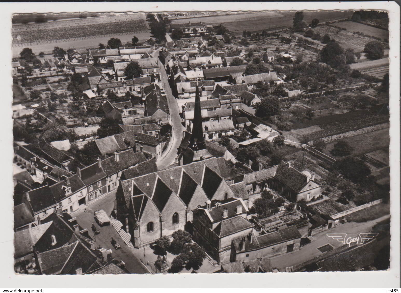 CPSM Grand Format - LA FRANCE VUE DU CIEL ... NEUILLE PONT PIERRE - L'Eglise - Neuillé-Pont-Pierre