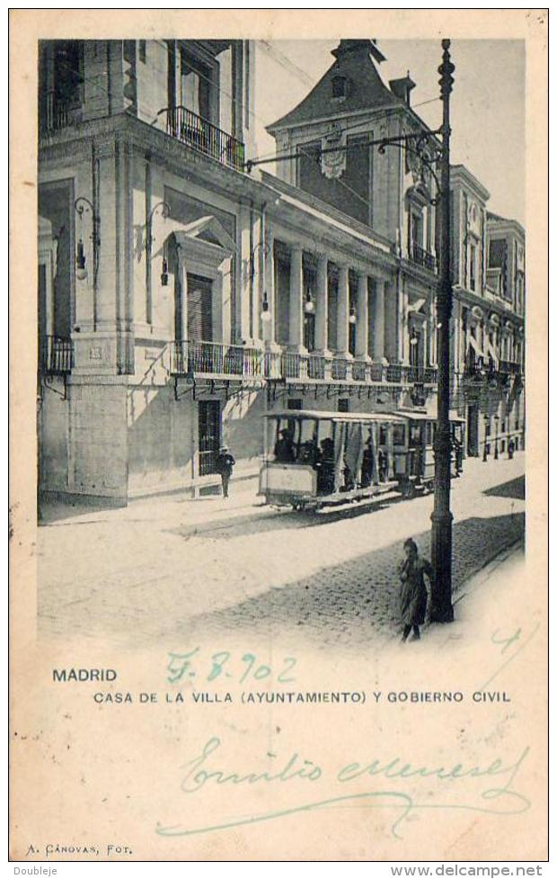 ESPAGNE  MADRID  Casa De La Villa ( Ayuntamiento ) Y Gobierno Civil   .................. ( Très Rare - Postal Muy Rara ) - Madrid