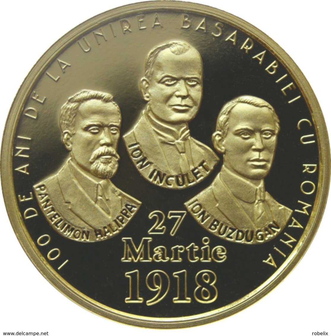 ROMANIA -2018-  50 BANI - COMMEMORATIVE COINS - 100 Years Since The Union Of Bessarabia With Romania PROOF (Rare) - Romania