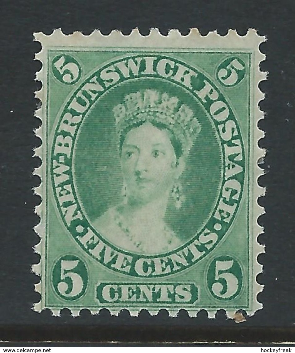 New Brunswick 1860 - 5c Victoria - Yellow-green Or Deep Green SG14 Or 15 HM Cat £29 For HM - See Full Description Below - Unused Stamps