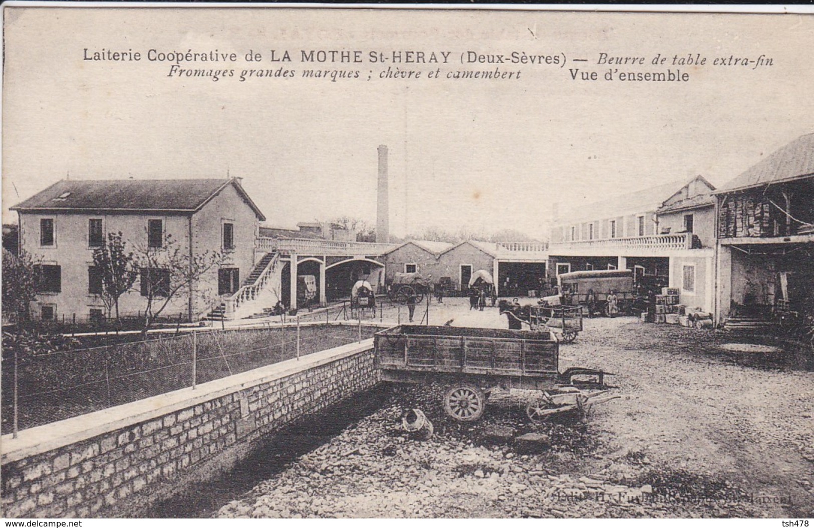 79----laiterie Coopérative De LA MOTHE SAINT-HERAY--vue D'ensembe--( Peu Courante )---voir 2 Scans - La Mothe Saint Heray