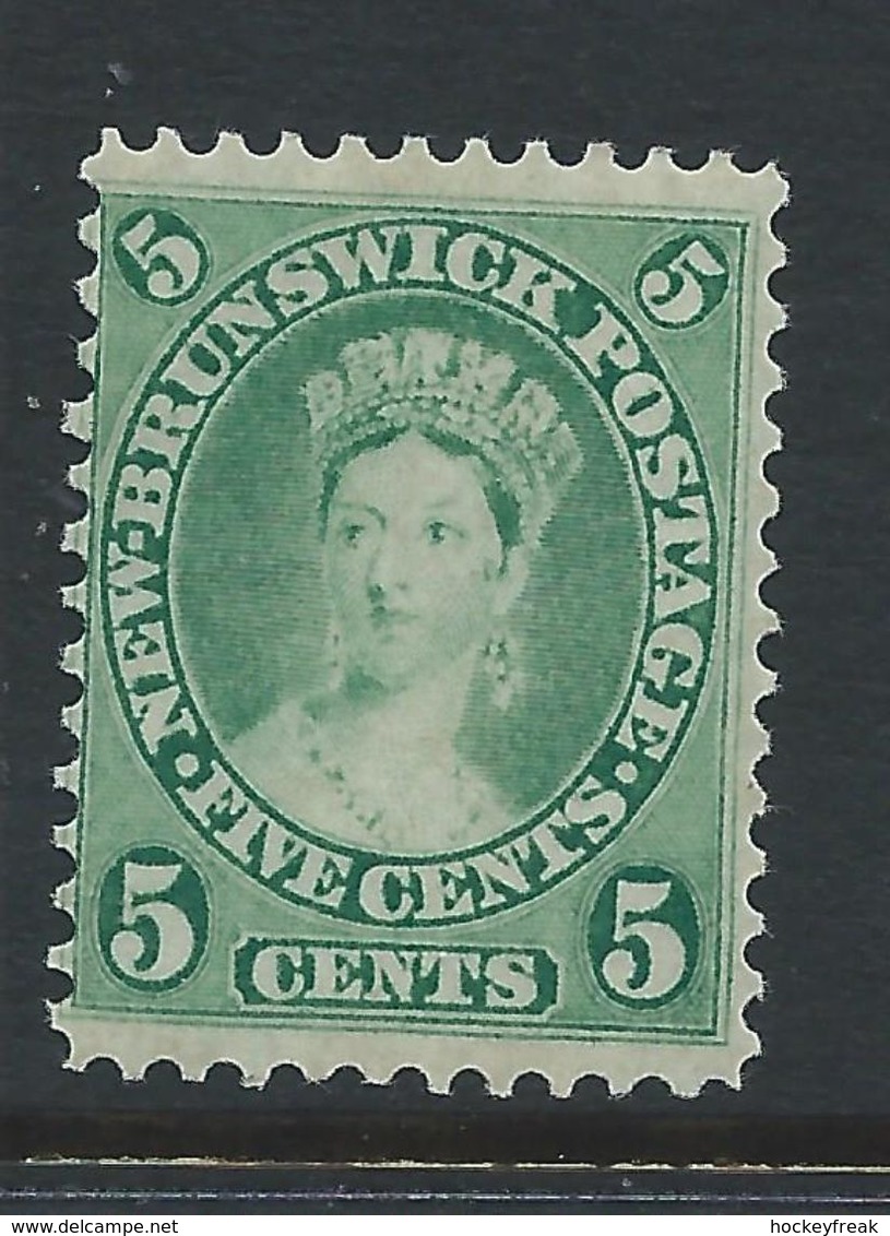 New Brunswick 1860 - 5c Victoria - Yellow-green Or Deep Green SG14 Or 15 HM Cat £29 For HM - See Full Description Below - Unused Stamps