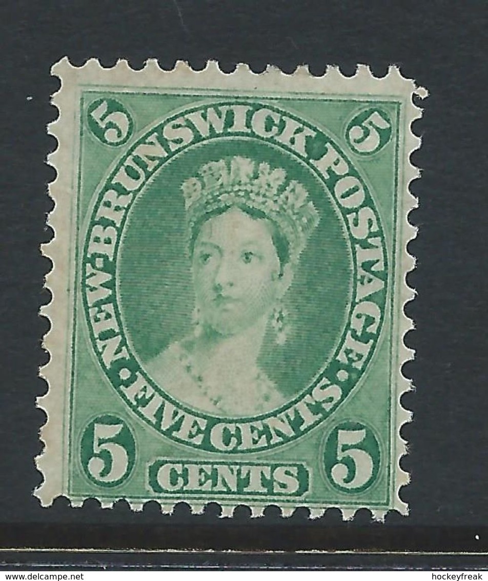 New Brunswick 1860 - 5c Victoria - Yellow-green Or Deep Green SG14 Or 15 HM Cat £29 For HM - See Full Description Below - Neufs