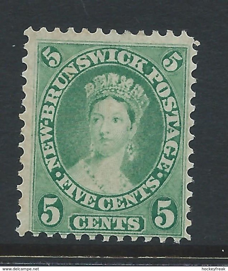 New Brunswick 1860 - 5c Victoria - Yellow-green Or Deep Green SG14 Or 15 HM Cat £29 For HM - See Full Description Below - Ungebraucht