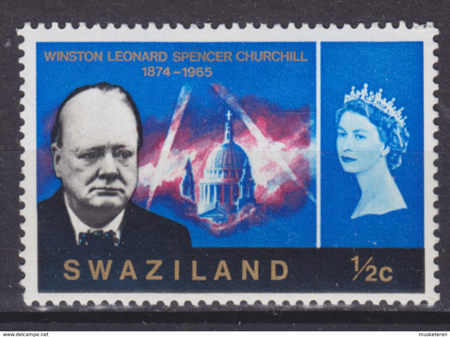 Swaziland 1962 Mi. 119      ½ C. Winston Churchill, MH* - Swaziland (...-1967)