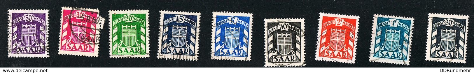 Schönes Lot1949 Dienstmarken Saarland 1957 Saarland Theodor Heuss Gut Gestempelt Siehe Scan - Usados