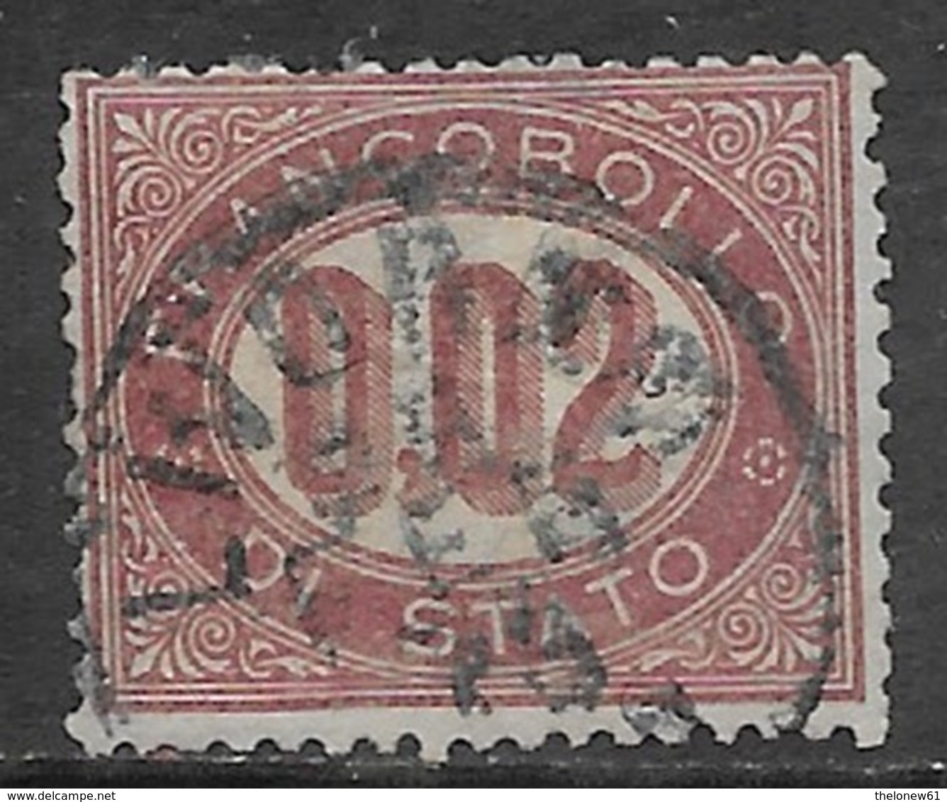 Italia Italy 1875 Regno Servizio Di Stato L0.02 Sa N.SE1 US - Servizi