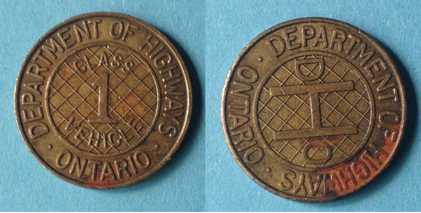 TOKEN JETON GETTONE TRASPORTI TRANSIT ONTARIO HIGHWAYS - Monetary/Of Necessity