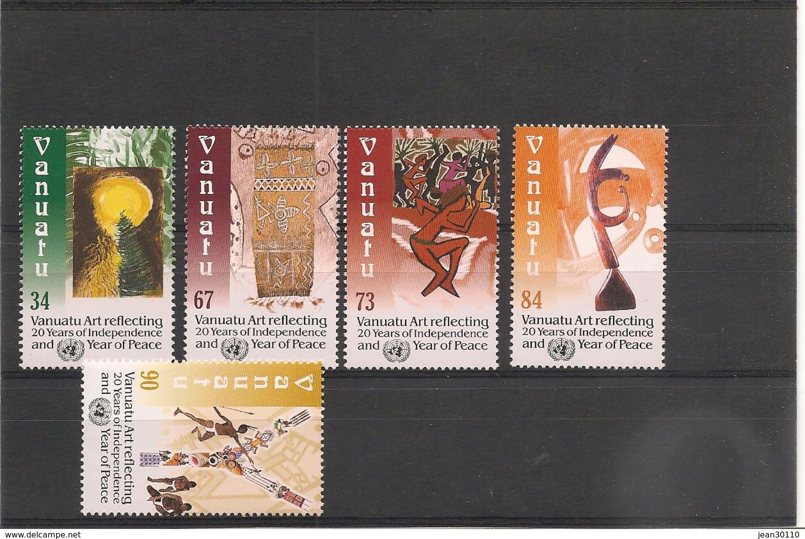 VANUATU  Année 2000 Anniversaire Indépendance N° Y/T : 1084/88** - Vanuatu (1980-...)