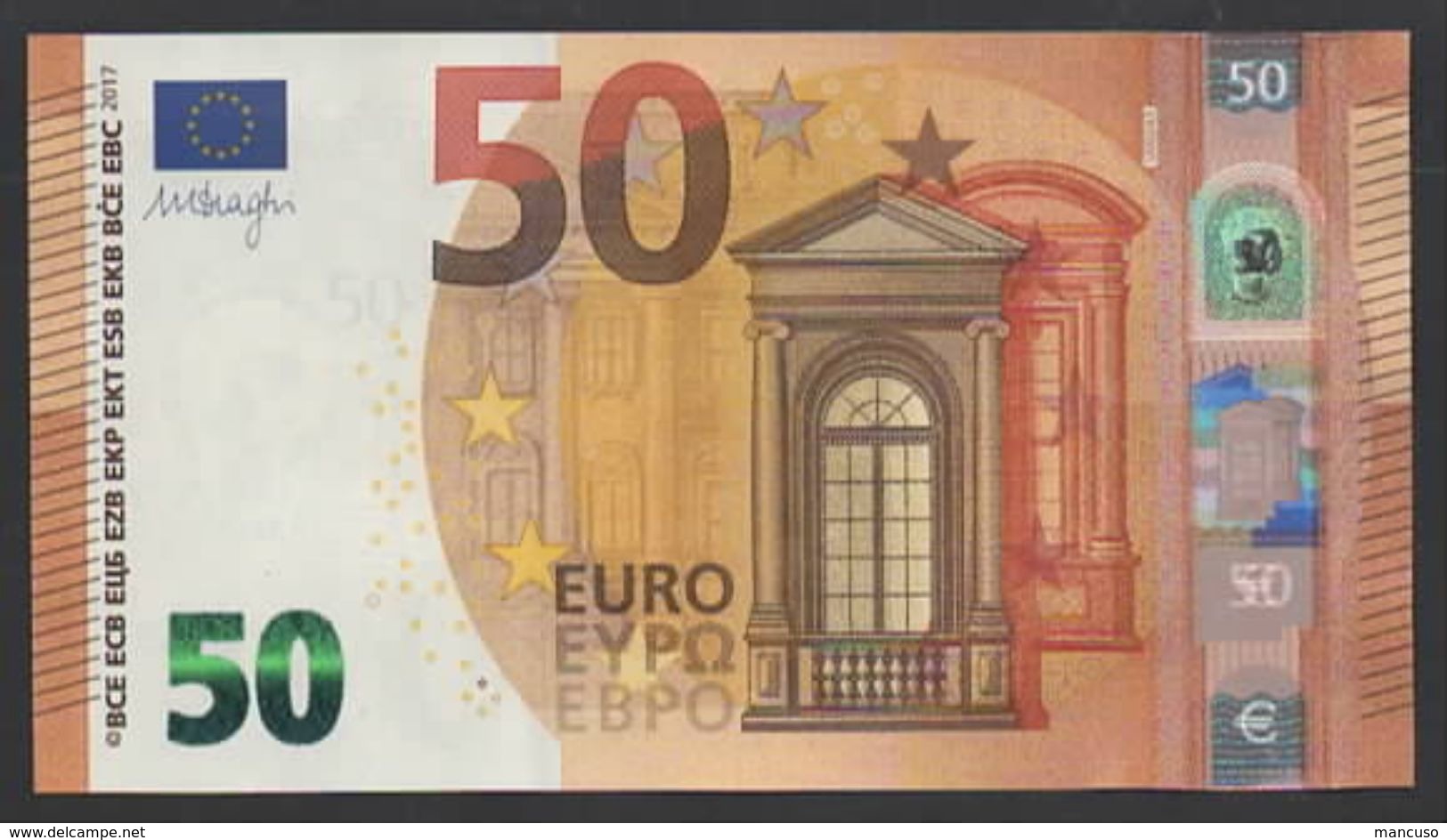 50 EURO FRANCE  UA  U002 A1 FIRST POSITION - DRAGHI   UNC - 50 Euro