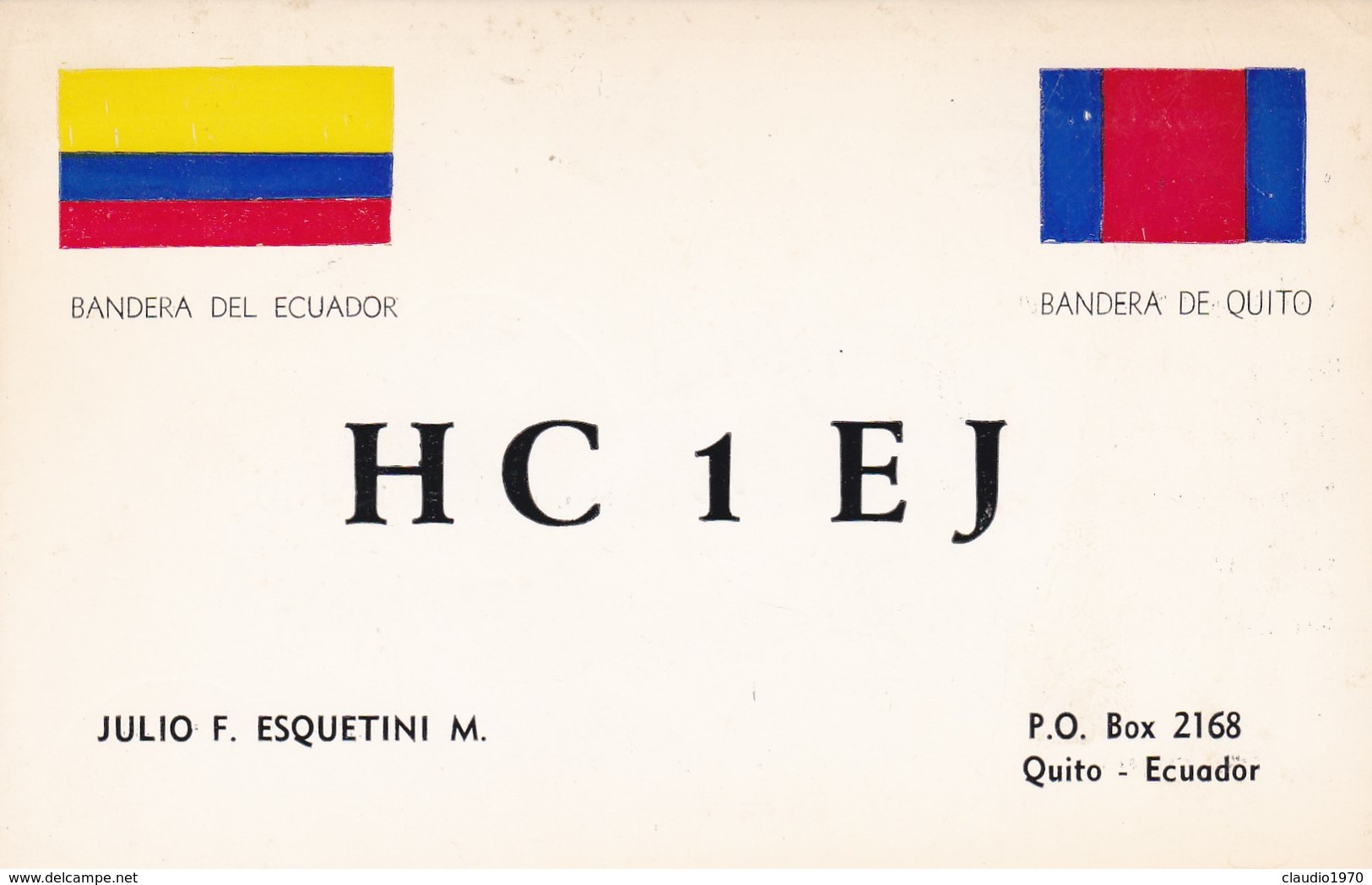 CARTOLINA - POSTCARD - ECUADOR - RADIO AMATORI QUITO - Ecuador