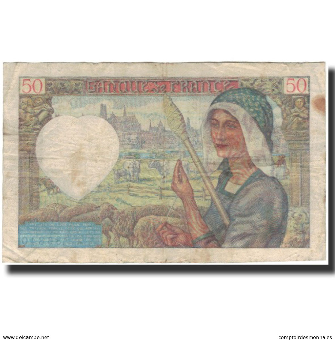 France, 50 Francs, 50 F 1940-1942 ''Jacques Coeur'', 1940-06-13, TB - 50 F 1940-1942 ''Jacques Coeur''