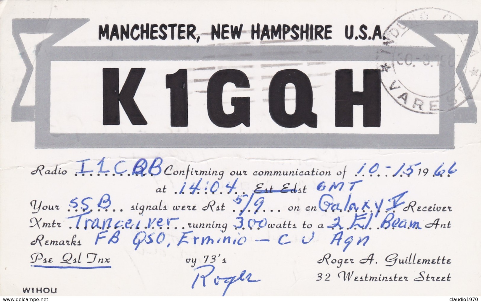 CARTOLINA - POSTCARD - NEW HAMPSHIRE - RADIO AMATORI MANCHESTER - Manchester