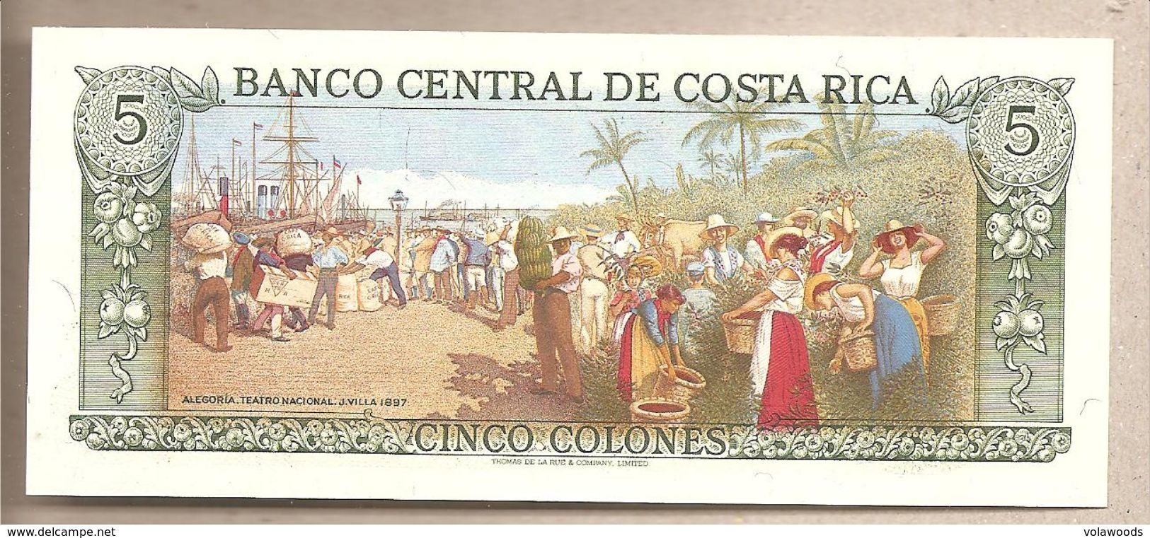 Costa Rica - Banconota Non Circolata FdS Da 5 Colon P-236e.3 - 1992 - Costa Rica