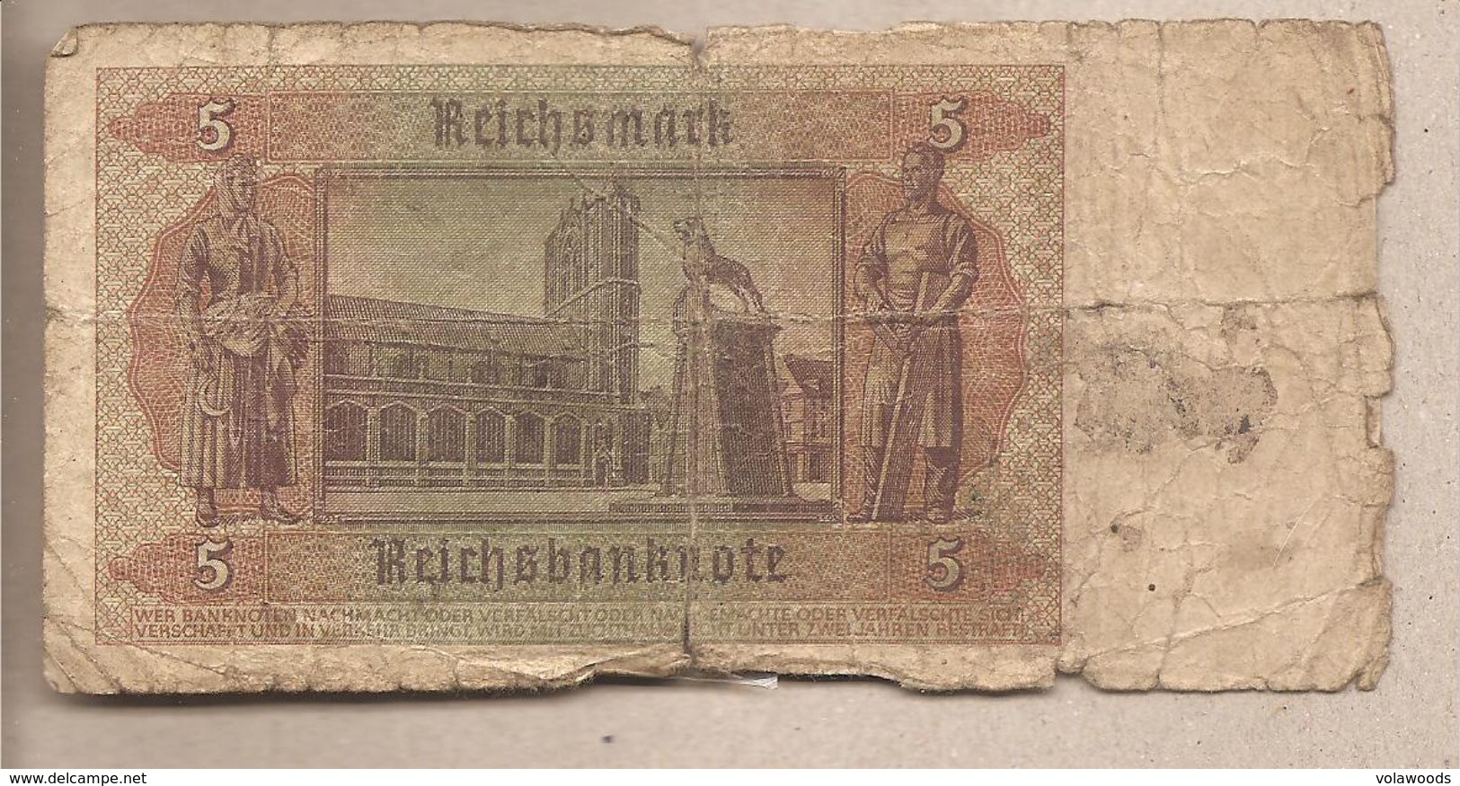 Germania - Banconota Circolata Da 5 Marchi P-186a.1 - 1942 #17 - 5 Reichsmark