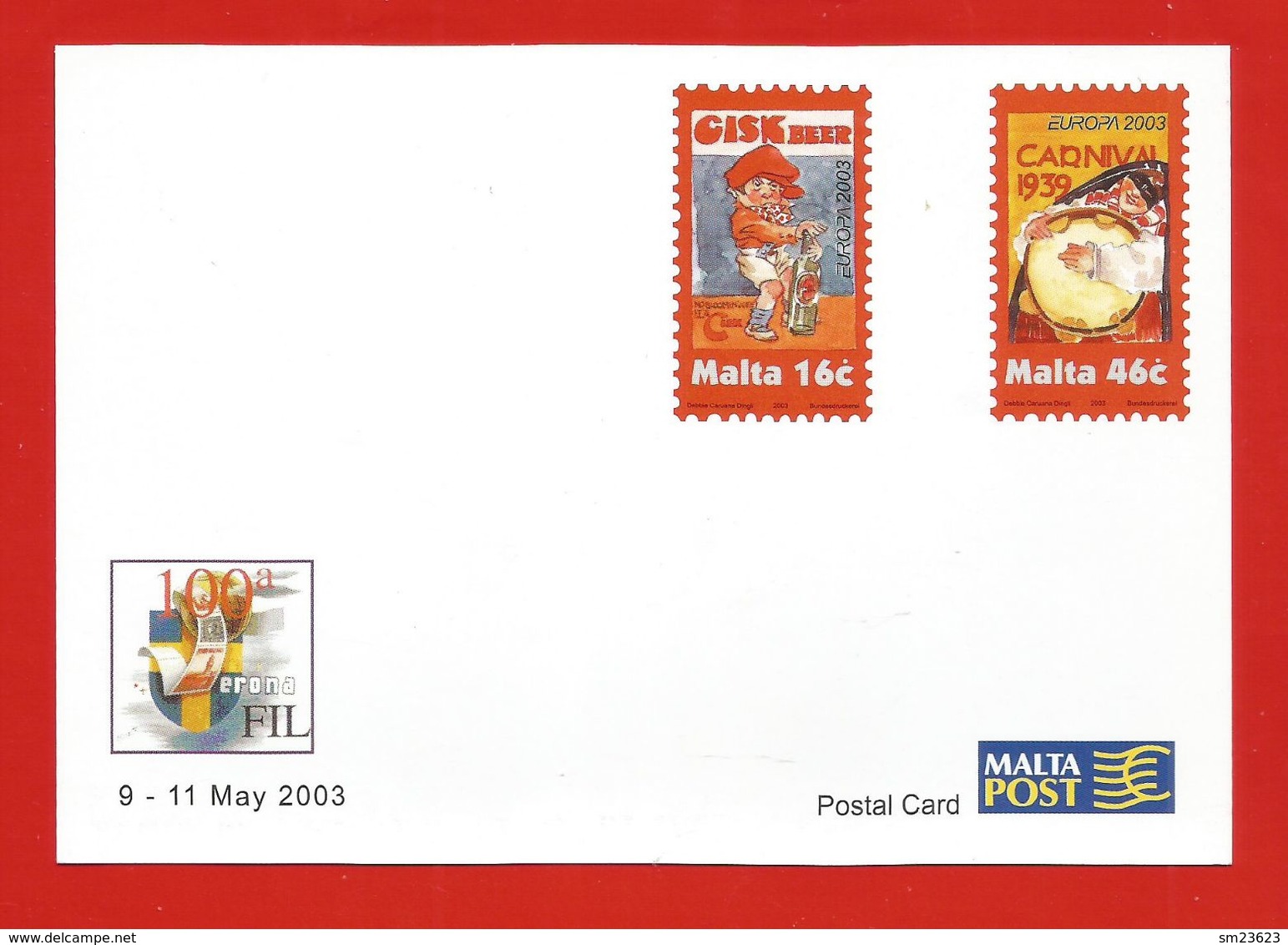 Malta  2003  Mi.Nr. 1274 / 75 , EUROPA CEPT Plakatkunst - Ganzsache - Sonderpostkarte - Malta Post - Postfrisch - 2003