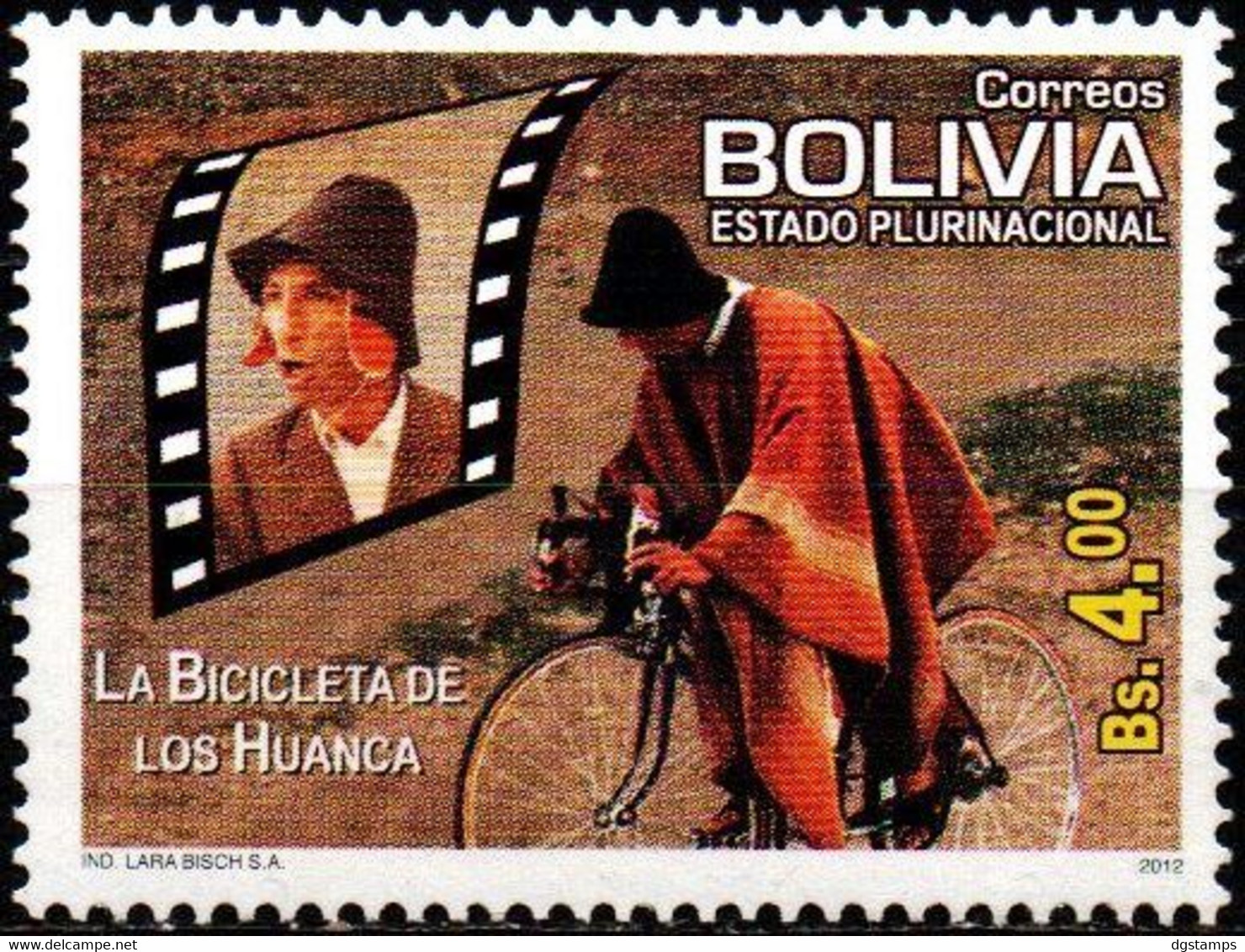 Bolivia 2012 CEFIBOL 2158 ** Televisión Y Cine Nacional: La Bicicleta De Los Huanca (1989-92 Roberto Calasich) - Bolivia