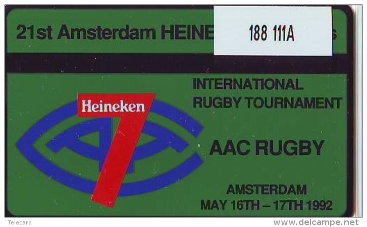 Telefoonkaart  LANDIS&amp;GYR  NEDERLAND * RCZ.188  111A * Heineken Sevens * RUGBY * TK *  ONGEBRUIKT * MINT - Sport