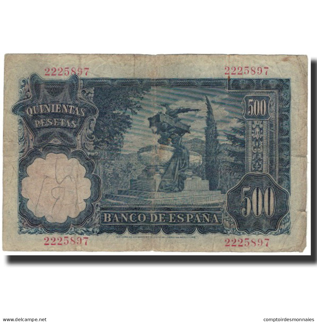 Billet, Espagne, 500 Pesetas, 1951-11-15, KM:142a, B - 500 Pesetas